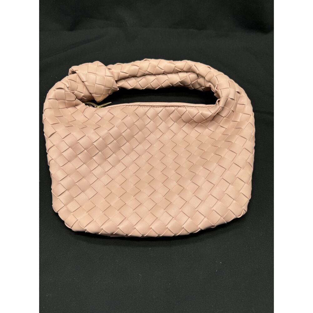 Woven Handbag Satchel Bag Casual Sincerely Jules Pink Peach NWT - Picture 5 of 9